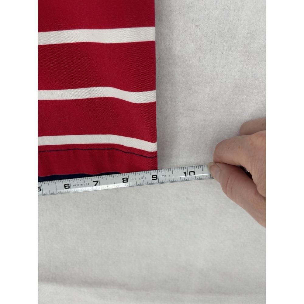 Vineyard Vines Shorts Men's 28x8 Red Blue White American Flag Chino Striped - Picture 6 of 11